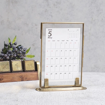 真鍮とガラスの写真立て