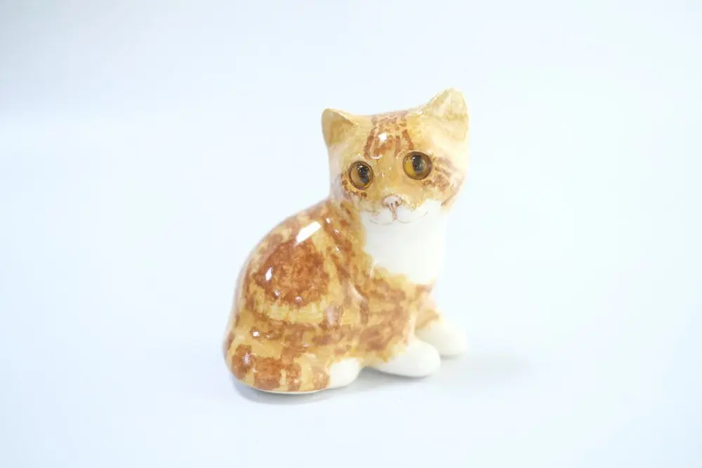 ヴィンテージ WINSTANLEY CAT/ケンジントンキャット・茶トラ子猫 イギリス 陶芸作家Jenny Winstanley ヴィンテージ雑貨