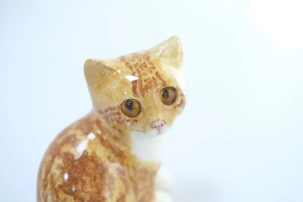 ヴィンテージ WINSTANLEY CAT/ケンジントンキャット・茶トラ子猫 イギリス 陶芸作家Jenny Winstanley ヴィンテージ雑貨1