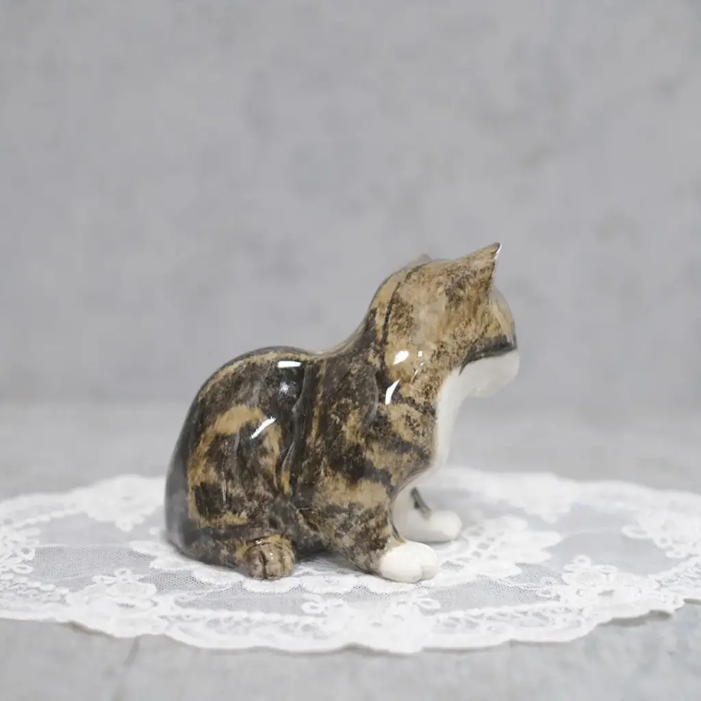 ヴィンテージWINSTANLEY CAT/ケンジントンキャット・キジ白 子猫 イギリス 陶芸作家Jenny Winstanley
1