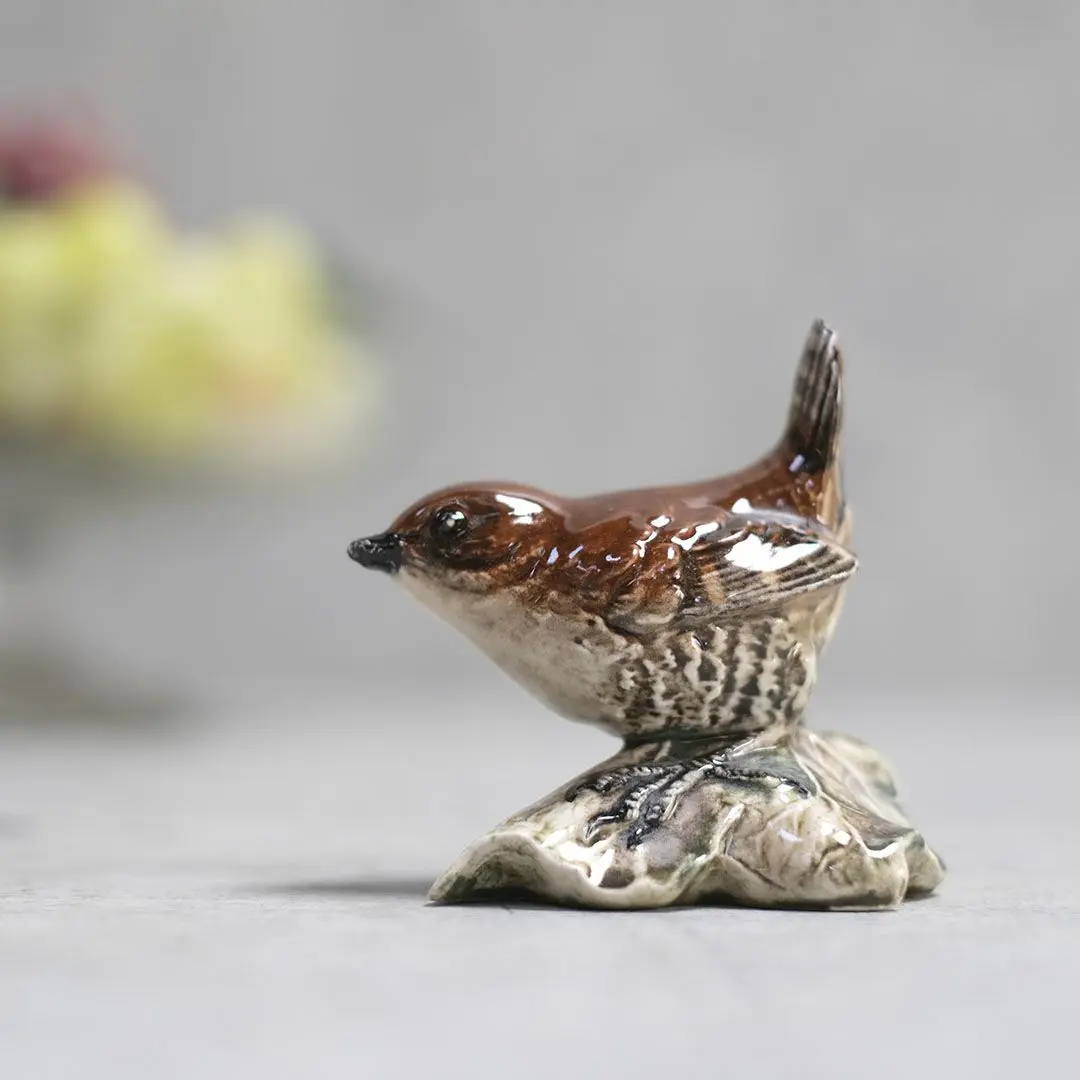 ヴィンテージフィギリン BESWICK WREN 鳥の置物 ピーターラビット陶製フィギュアで有名なイギリスのベスウィック社製