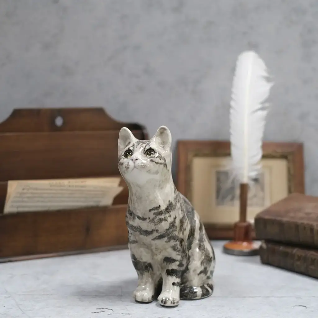 ヴィンテージ WINSTANLEY CAT/ケンジントンキャット サバトラ イギリス 陶芸作家Jenny Winstanley
