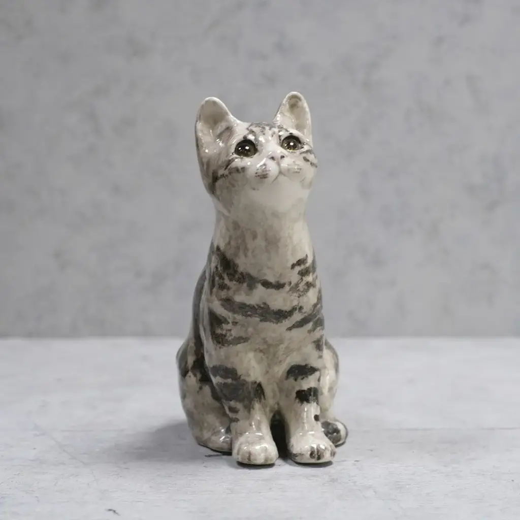 ヴィンテージ WINSTANLEY CAT/ケンジントンキャット サバトラ イギリス 陶芸作家Jenny Winstanley
2