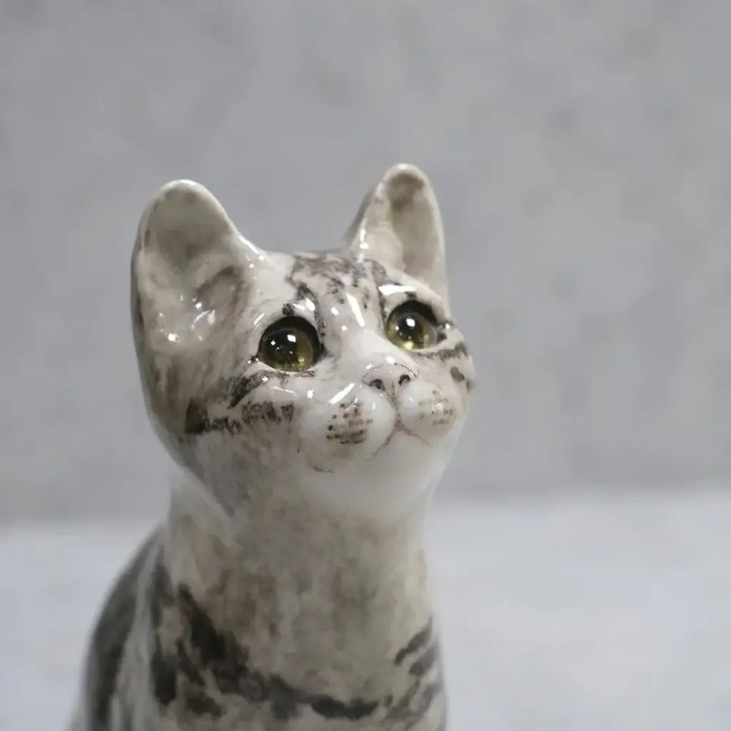 ヴィンテージ WINSTANLEY CAT/ケンジントンキャット サバトラ イギリス 陶芸作家Jenny Winstanley
5